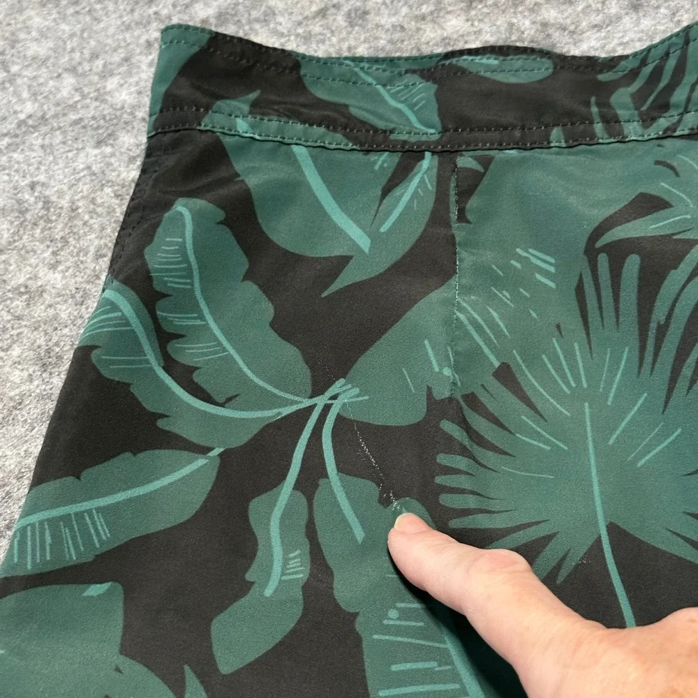 Bather Swim Trunks Mens‎ 32 Tropical Palm Leaf Board Shorts Pocket Huckberry